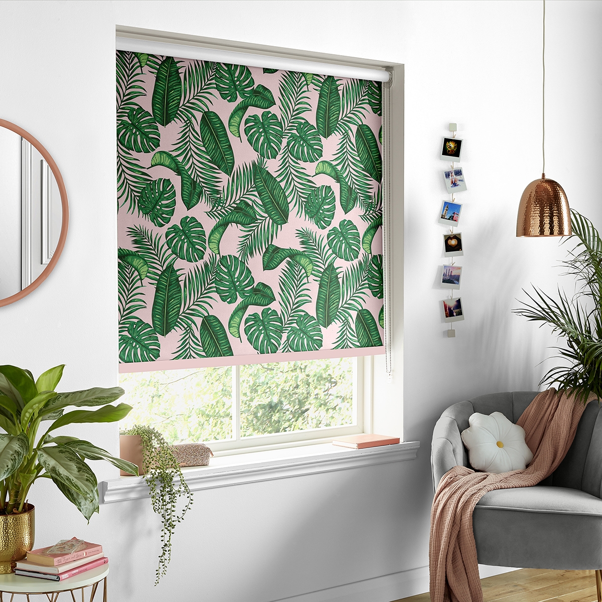 Product photograph of Skinny Dip Dominica Pink Roller Blind from Choice Furniture Superstore.